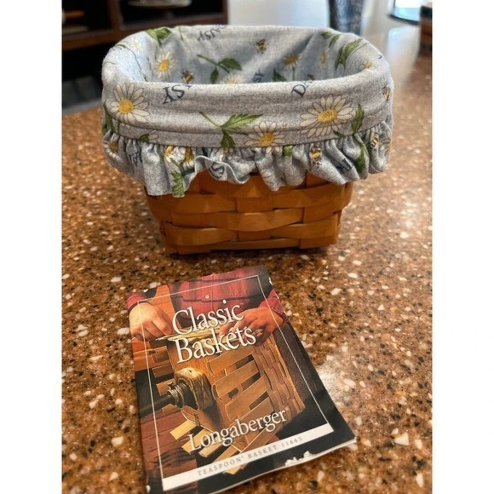 Longaberger small Daisy print insert basket